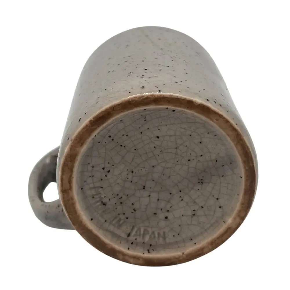 Vintage Speckled Ceramic Home Sweet Home Coffee Mug Gray and Blue